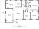 This home floor plan features an open concept living space, and three bedrooms at 1417 Pine Lake Rd, Orlando, FL 32808