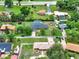An aerial view of the neighborhood. This house has a screened in pool at 1778 Woodcrest Ln, Deland, FL 32720