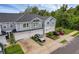 Exterior aerial view of grey townhomes with driveways and garages in front of landscaped lawns at 1932 Terrapin Rd, Ocoee, FL 34761
