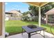 Spacious backyard featuring a green lawn and a covered patio with outdoor seating at 1932 Westpointe Cir, Orlando, FL 32835