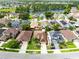 Aerial view of a planned neighborhood, with homes, a lake and mature landscaping at 3224 Holland Dr, Orlando, FL 32825