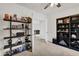 Home office space with dark shelving units and decor, providing ample storage space at 336 Pelham Park Dr, Deland, FL 32720