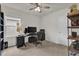 Home office featuring a modern desk setup with a monitor, providing a dedicated workspace at 336 Pelham Park Dr, Deland, FL 32720