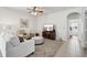 Bright living room features an entertainment center and neutral decor at 504 Key Haven Dr, Sanford, FL 32771