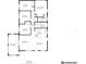 Detailed floor plan showcasing the layout with four bedrooms, two bathrooms, and an open kitchen, living and dining area at 614 S Amelia Ave, Deland, FL 32724