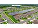 Aerial view of home highlighting its location, nearby lake, and community amenity center at 6348 Mossy Oak Rd, St Cloud, FL 34771