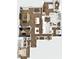 3D floor plan showcasing the layout of this spacious home, including the living room, kitchen, and bedrooms at 6348 Mossy Oak Rd, St Cloud, FL 34771