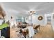 Bright and stylish living room featuring hardwood floors and neutral decor at 6505 Dorchester Rd, Lakeland, FL 33809