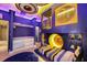 Fun bedroom includes themed-bunkbed, wall decor, and a cozy closet area at 10293 Ebb Tide Ln, Orlando, FL 32821
