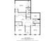 Second floor plan showing the bedroom layouts and the arrangement of bathrooms with demensions at 11425 Claymont Cir, Windermere, FL 34786
