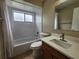 Bathroom featuring a shower/tub combination and vanity with a marble countertop at 11500 Benbow Ct, Orlando, FL 32837