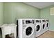 Equipped laundry room featuring multiple washing machines, offering convenience and efficiency for residents at 145 Oyster Bay Cir # 140, Altamonte Springs, FL 32701