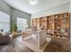 Stylish office with custom built-in shelves, perfect for remote work and organization at 1540 Orange Valley Rdg, Ocoee, FL 34761