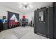 Well-lit office space with gray rug, a sound booth, and ample room for equipment at 16440 Centipede St, Clermont, FL 34714