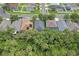 Aerial view of the property and neighborhood with tree lined streets at 2604 Bullion Loop, Sanford, FL 32771