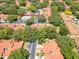 Aerial view featuring the community pool and surrounding neighborhood at 8035 Bayside View Dr, Orlando, FL 32819