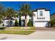 Attractive two-story home boasting a brick driveway, green lawn, and a two-car garage at 8085 Ludington Cir, Orlando, FL 32836