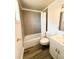 Updated bathroom featuring modern flooring, tub, and vanity with a sleek design at 10301 Us Highway 27 # 34, Clermont, FL 34711