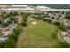 Aerial view of the community park, featuring baseball field, soccer field, and surrounding neighborhood at 1115 Marni Ridge Ct, Kissimmee, FL 34747