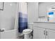 Clean bathroom with a shower and tub combination, toilet, and vanity at 1206 Civitas Way, Winter Garden, FL 34787