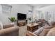 Comfortable living room features neutral colors, a large window, and stylish furniture with a rustic style coffee table at 1206 Civitas Way, Winter Garden, FL 34787