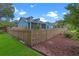 Landscaped backyard with a wood fence at 1407 S Palmetto Ave, Sanford, FL 32771