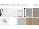 Selection of materials featuring a kitchen faucet, countertop, backsplash, flooring and tiles at 1646 Cane Bamboo Drive, St Cloud, FL 34771