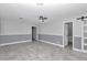 This bedroom has two-tone paint, recessed lighting, a ceiling fan and sliding glass doors at 1836 Se 6Th Ave, Ocala, FL 34471