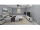 Bedroom featuring modern design, neutral color palette, ceiling fan, and natural light at 1836 Se 6Th Ave, Ocala, FL 34471