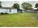 Fenced backyard featuring a chain-link fence and covered porch at 337 Live Oak Blvd, Sanford, FL 32773