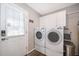 Well-equipped laundry room boasts modern washer and dryer with ample cabinet storage at 824 Timor Ave, Orlando, FL 32804