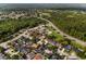 Expansive aerial view of a suburban neighborhood with lush landscaping and proximity to a greenbelt and a nearby road at 1008 Soldier Creek Ct, Oviedo, FL 32765
