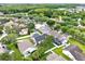 An aerial shot of a home surrounded by lush greenery and mature trees in a neighborhood at 1706 Terra Cota Ct, Orlando, FL 32825