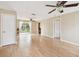 Spacious living room with sliding glass doors to the yard at 191 Ruskin St, Lake Mary, FL 32746