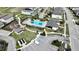 Community pool and recreational area with lounge seating and play area at 2035 White Feather Loop, Oakland, FL 34787