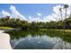 Scenic pond view surrounded by lush trees and clear blue skies, providing a serene atmosphere at 211 Crown Oaks Way # 205, Longwood, FL 32779