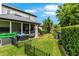 Fenced backyard with well-kept lawn and tropical landscaping at 213 N Monterey Isle, Longwood, FL 32779