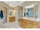 Large bathroom with dual sinks and separate glass shower at 213 N Monterey Isle, Longwood, FL 32779
