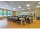 Spacious event space with tables set for a formal gathering at 2418 Ridgemooor Dr, Orlando, FL 32828
