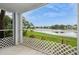 Private balcony overlooking the serene lake at 2501 Grassy Point Dr # 107, Lake Mary, FL 32746