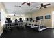 Community gym with treadmills and elliptical machines and mirrors at 2501 Grassy Point Dr # 107, Lake Mary, FL 32746
