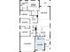Detailed floorplan of the home with four bedrooms, garage, flex room, and kitchen at 2676 Bittern Bnd, St Cloud, FL 34773