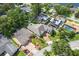 An attractive aerial image showcases a neighborhood's serene setting with well-kept houses and manicured lawns at 3535 Lake Sarah Dr, Orlando, FL 32804