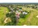Aerial view of the property, highlighting its location on the golf course with mature landscaping at 36730 Oconee Ave, Eustis, FL 32736