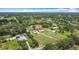 Nice aerial view of a large lot with buildings, mature trees and green lawn at 4160 Packard Avenue, St Cloud, FL 34772