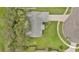 Overhead aerial view of a well-maintained home with a large backyard and mature trees at 4865 Gorham Ave, Orlando, FL 32817