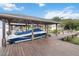 Boat dock with covered boat slip provides direct water access at 7145 Lake Dr, Orlando, FL 32809