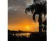 Beautiful sunset view over the water, framed by silhouetted palm trees at 7145 Lake Dr, Orlando, FL 32809