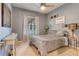 This bedroom features neutral walls, and a ceiling fan at 7918 Esta Ln, Orlando, FL 32827