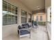 Relaxing covered porch with comfortable seating and view of the surrounding neighborhood at 7918 Esta Ln, Orlando, FL 32827